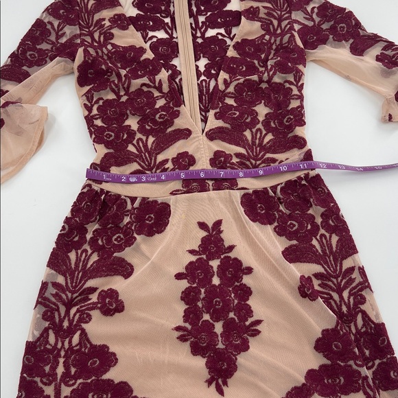 For Love & Lemons Temecula Embroidered Mesh V Neck Mini Dress $248 XS - Picture 6 of 10
